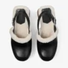 Alida Platform 135 – Sandali con cinturino posteriore in pelle di vitello lucida nera con shearling Alida Platform 135 – Sandali con cinturino posteriore in pelle di vitello lucida nera con shearling