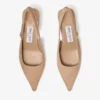 Amel 50 Slingback in pelle scamosciata color chai Amel 50 Slingback in pelle scamosciata color chai