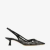 Amita 45 Pumps nere Jimmy Choo in pizzo e spazzolato Amita 45 Pumps nere Jimmy Choo in pizzo e spazzolato