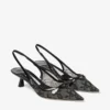 Amita 45 Pumps nere Jimmy Choo in pizzo e spazzolato Amita 45 Pumps nere Jimmy Choo in pizzo e spazzolato