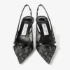 Amita 45 Pumps nere Jimmy Choo in pizzo e spazzolato Amita 45 Pumps nere Jimmy Choo in pizzo e spazzolato