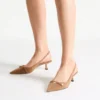Amita 45 Slingback in pelle scamosciata color caramello Amita 45 Slingback in pelle scamosciata color caramello