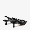 Amita 45 Slingback in pelle verniciata nera e rete Amita 45 Slingback in pelle verniciata nera e rete