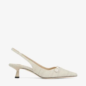Amita 45 Slingback in raffia fine naturale