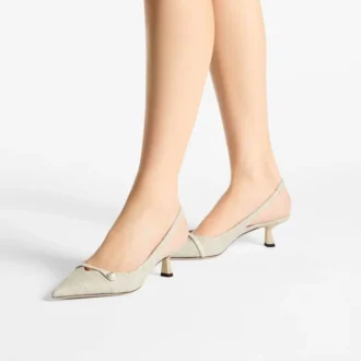 Amita 45 Slingback in raffia fine naturale