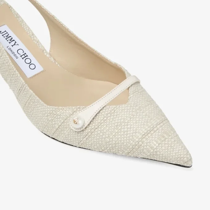 Amita 45 Slingback in raffia fine naturale Amita 45 Slingback in raffia fine naturale