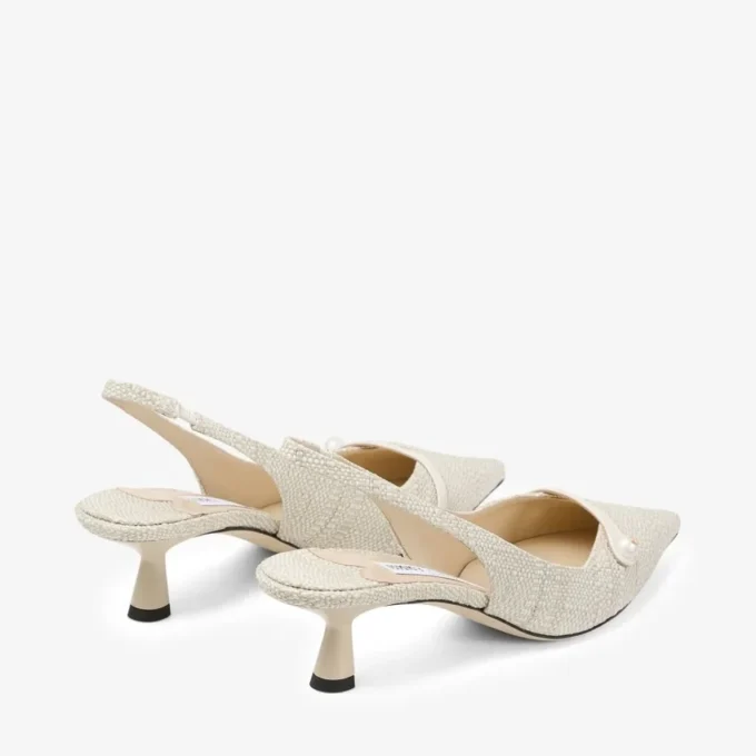 Amita 45 Slingback in raffia fine naturale Amita 45 Slingback in raffia fine naturale