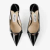 Amita 85 Slingback in pelle nappa verniciata nera Amita 85 Slingback in pelle nappa verniciata nera