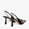 Amita 85 Slingback in pelle nappa verniciata nera Amita 85 Slingback in pelle nappa verniciata nera