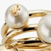 Anello Jc Multi Pearl Anello in metallo con finitura dorata e perle Anello Jc Multi Pearl Anello in metallo con finitura dorata e perle