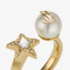 Anello Jc Star Pearl Anello in metallo con finitura dorata con stella in cristallo e perla Anello Jc Star Pearl Anello in metallo con finitura dorata con stella in cristallo e perla