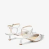 Aren Sling Back 45 Sandali con cinturino posteriore in rete di cristallo bianco con ciondolo a perla Aren Sling Back 45 Sandali con cinturino posteriore in rete di cristallo bianco con ciondolo a perla