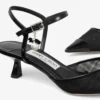 Aren Sling Back 45 Sandali slingback neri in pelle spazzolata e mesh con motivo a cuori e ciondolo a perla Aren Sling Back 45 Sandali slingback neri in pelle spazzolata e mesh con motivo a cuori e ciondolo a perla