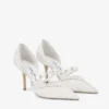 Aurelie 85 Ivory: décolleté in pizzo jimmy choo con decorazioni in perla Aurelie 85 Ivory: décolleté in pizzo jimmy choo con decorazioni in perla