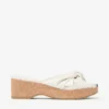 Avenue Wedge 50 Mules con zeppa in pelle nappa color latte Avenue Wedge 50 Mules con zeppa in pelle nappa color latte