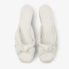 Avenue Wedge 50 Mules con zeppa in pelle nappa color latte Avenue Wedge 50 Mules con zeppa in pelle nappa color latte