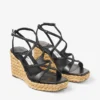 Ayla 85 Zeppa in pelle nappa nera Ayla 85 Zeppa in pelle nappa nera