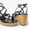 Ayla 85 Zeppa in pelle nappa nera Ayla 85 Zeppa in pelle nappa nera