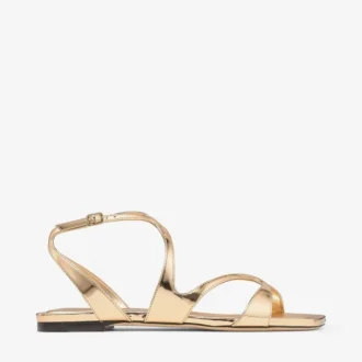 Ballerine Ayla in pelle metallizzata dorata