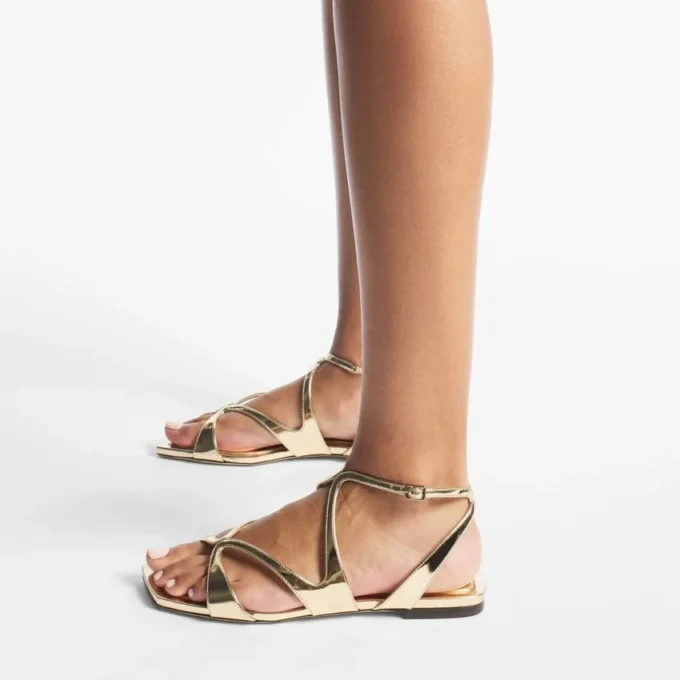 Ballerine Ayla in pelle metallizzata dorata Ballerine Ayla in pelle metallizzata dorata