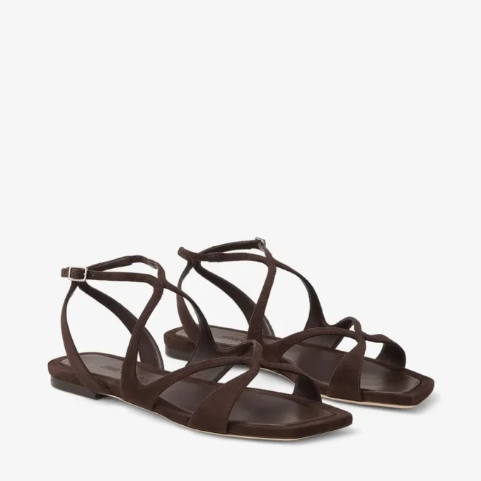 Ballerine Ayla in pelle scamosciata color cioccolato Ballerine Ayla in pelle scamosciata color cioccolato