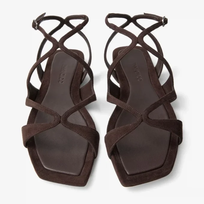 Ballerine Ayla in pelle scamosciata color cioccolato Ballerine Ayla in pelle scamosciata color cioccolato