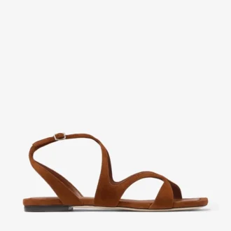 Ballerine Ayla in pelle scamosciata marrone chiaro