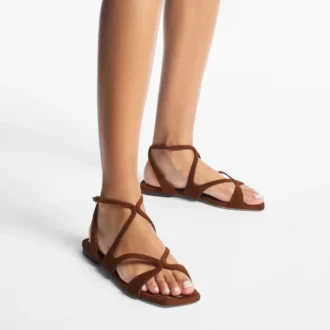 Ballerine Ayla in pelle scamosciata marrone chiaro