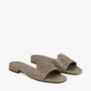 Ballerine Dina in pelle di struzzo color taupe Ballerine Dina in pelle di struzzo color taupe