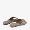 Ballerine Dina in pelle di struzzo color taupe Ballerine Dina in pelle di struzzo color taupe