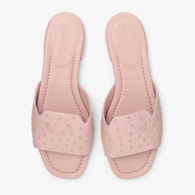 Ballerine Dina in pelle di struzzo rosa Ballerine Dina in pelle di struzzo rosa