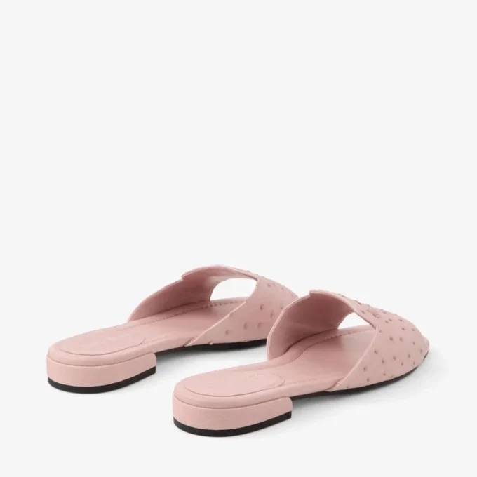 Ballerine Dina in pelle di struzzo rosa Ballerine Dina in pelle di struzzo rosa