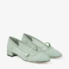 Ballerine Elisa Verde Jimmy Choo in pizzo e pelle spazzolata Ballerine Elisa Verde Jimmy Choo in pizzo e pelle spazzolata