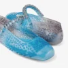 Ballerine in gomma Jelly Denim Degradé con decorazioni in cristallo