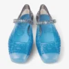 Ballerine in gomma Jelly Denim Degradé con decorazioni in cristallo