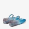Ballerine in gomma Jelly Denim Degradé con decorazioni in cristallo