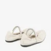 Ballerine Jade in morbida nappa color latte con cinturino in cristallo