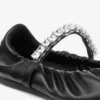 Ballerine Jade in morbida pelle nappa nera con cinturino in cristallo Ballerine Jade in morbida pelle nappa nera con cinturino in cristallo
