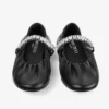Ballerine Jade in morbida pelle nappa nera con cinturino in cristallo Ballerine Jade in morbida pelle nappa nera con cinturino in cristallo