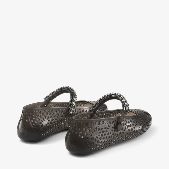 Ballerine Jelly Black con decorazioni in cristallo Ballerine Jelly Black con decorazioni in cristallo