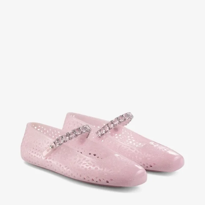 Ballerine Jelly Cotton Candy con decorazioni in cristallo Ballerine Jelly Cotton Candy con decorazioni in cristallo