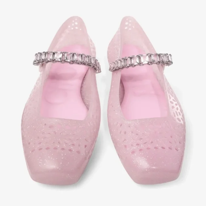 Ballerine Jelly Cotton Candy con decorazioni in cristallo Ballerine Jelly Cotton Candy con decorazioni in cristallo