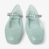Ballerine Jelly Light Verde con decorazioni in cristallo Ballerine Jelly Light Verde con decorazioni in cristallo
