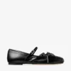Ballerine Loli in nappa nera lucida con fiocchi in morbida pelle Ballerine Loli in nappa nera lucida con fiocchi in morbida pelle