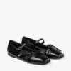 Ballerine Loli in nappa nera lucida con fiocchi in morbida pelle Ballerine Loli in nappa nera lucida con fiocchi in morbida pelle