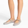Ballerine trasparenti in gelatina con decorazioni in cristallo