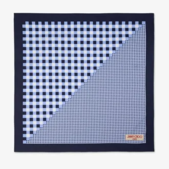 Bandana Sula in cotone con stampa a quadretti in stile marinaro