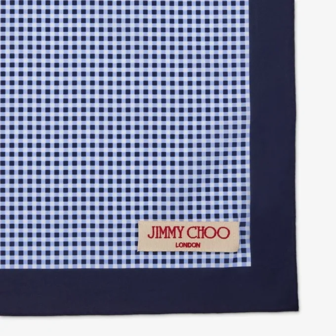 Bandana Sula in cotone con stampa a quadretti in stile marinaro Bandana Sula in cotone con stampa a quadretti in stile marinaro
