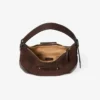 Bar Hobo Borsa a tracolla piccola in pelle scamosciata color cioccolato con rifiniture in pelle stile Biker Bar Hobo Borsa a tracolla piccola in pelle scamosciata color cioccolato con rifiniture in pelle stile Biker