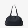 Bar Holdall Borsa da viaggio grande in nylon marino con finiture in pelle di vitello liscia Bar Holdall Borsa da viaggio grande in nylon marino con finiture in pelle di vitello liscia
